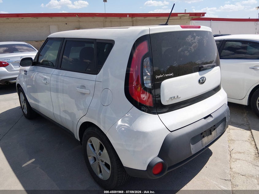 2016 Kia Soul VIN KNDJN2A29G7370253 IAAI salvage auction — NORMAL WEAR, Original (Texas), sold $1,200 on 2026-07-29 (photo 3)