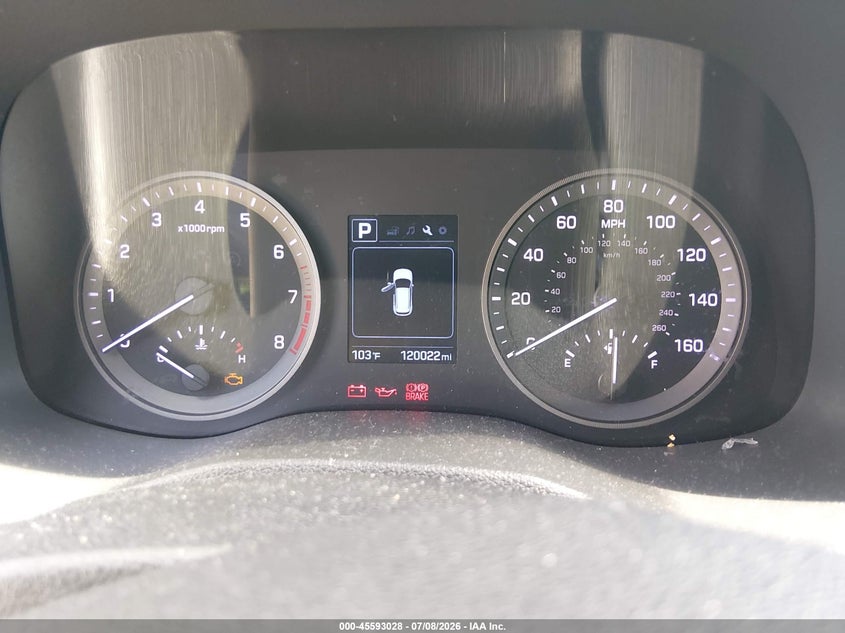 2016 Hyundai Tucson VIN KM8J33A44GU209786 IAAI salvage auction — NORMAL WEAR, Salvage Title, sold $1,550 on 2026-07-29 (photo 7)