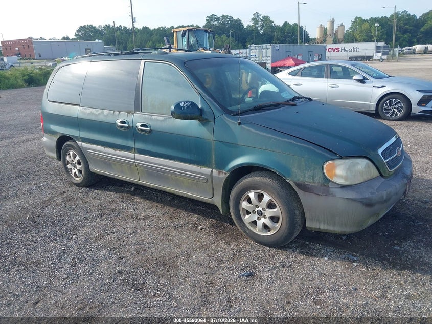 2004 Kia SEDONA VIN KNDUP131446597289 IAAI salvage auction — NORMAL WEAR, Clear (Alabama), sold $25 on 2026-07-15 (photo 1)