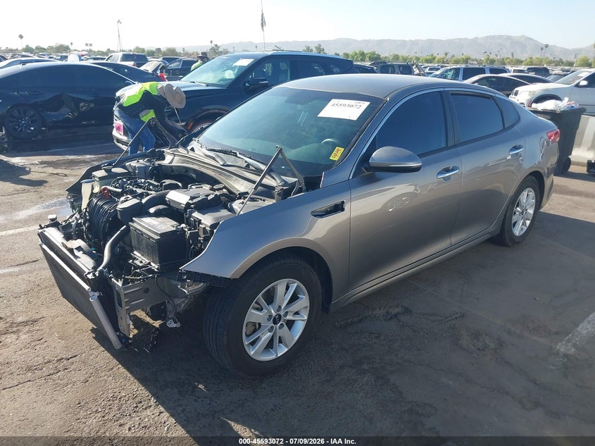 2018 Kia Optima VIN 5XXGT4L31JG200601 IAAI salvage auction — FRONT END, Salvage (Arizona), sold $1,300 on 2026-07-28 (photo 2)