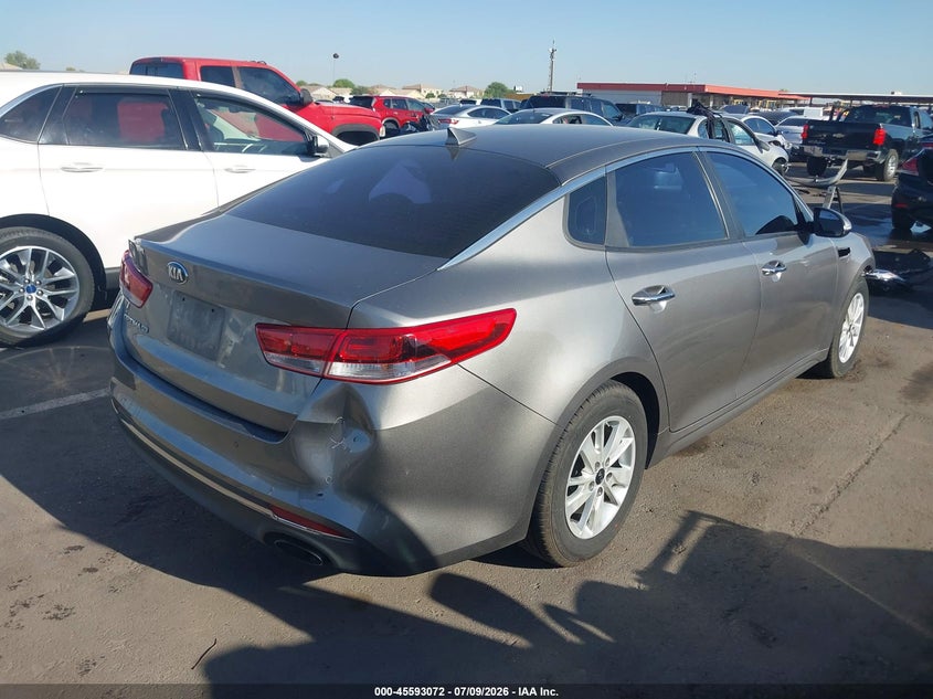 2018 Kia Optima VIN 5XXGT4L31JG200601 IAAI salvage auction — FRONT END, Salvage (Arizona), sold $1,300 on 2026-07-28 (photo 4)