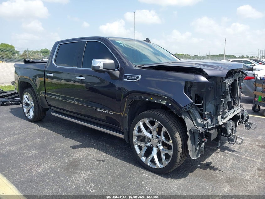 2023 Gmc SIERRA VIN 3GTUUGED8PG325897 IAAI salvage auction — FRONT & REAR, Salvage Title, sold $19,000 on 2026-08-27 (photo 1)