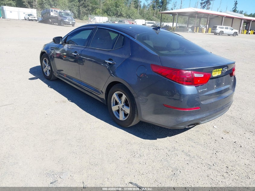 2015 Kia Optima VIN 5XXGM4A76FG484687 IAAI salvage auction — RIGHT REAR, Salvage Title, sold $925 on 2026-07-29 (photo 3)