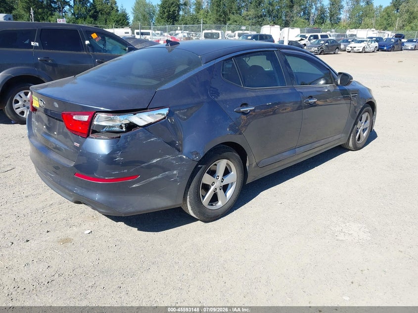 2015 Kia Optima VIN 5XXGM4A76FG484687 IAAI salvage auction — RIGHT REAR, Salvage Title, sold $925 on 2026-07-29 (photo 4)