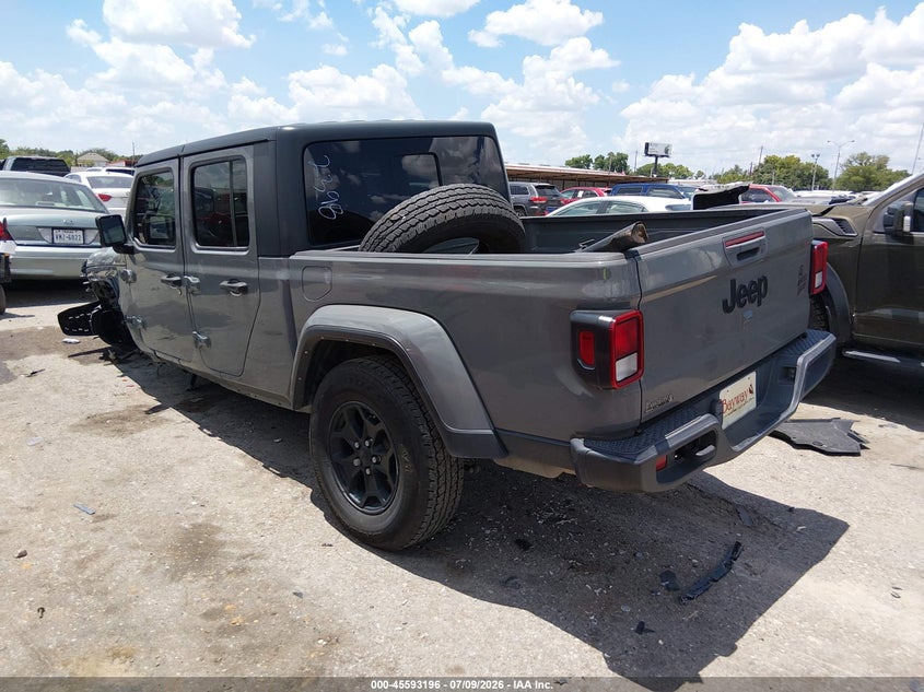 2021 Jeep Gladiator VIN 1C6HJTAG8ML592398 IAAI salvage auction — LEFT FRONT, Wait Title, sold $9,300 on 2026-08-31 (photo 3)