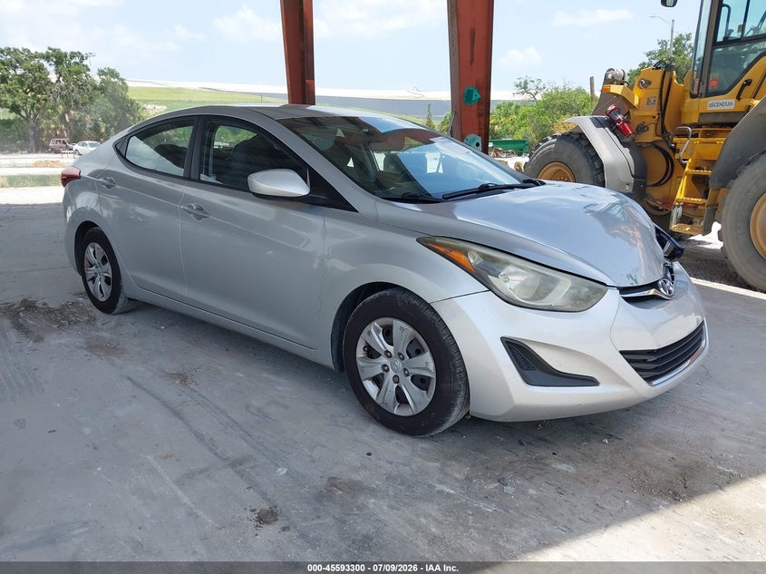 2016 Hyundai Elantra VIN 5NPDH4AE5GH725151 IAAI salvage auction — FRONT END, Salvage Title, sold $1,100 on 2026-08-03 (photo 1)
