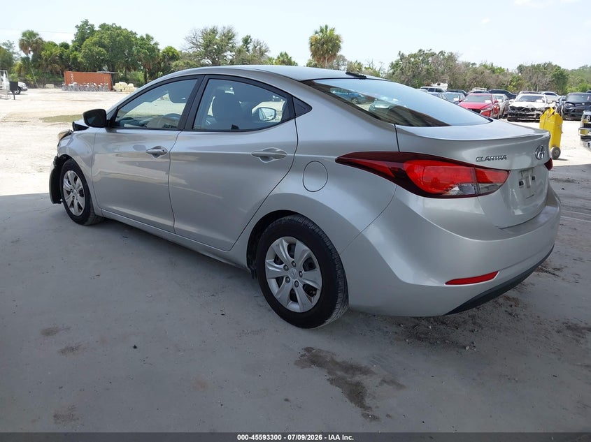 2016 Hyundai Elantra VIN 5NPDH4AE5GH725151 IAAI salvage auction — FRONT END, Salvage Title, sold $1,100 on 2026-08-03 (photo 3)