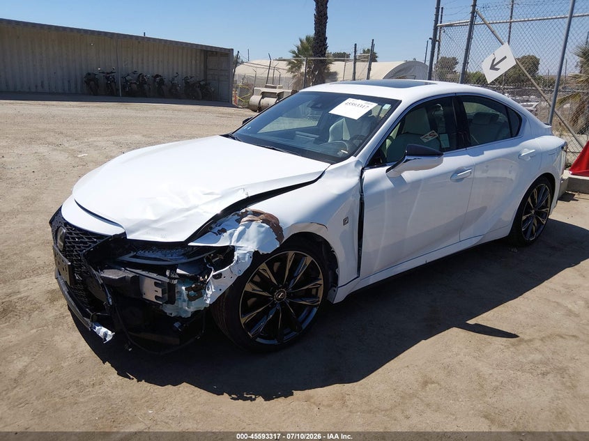 2023 Lexus Is VIN JTHGZ1B2XP5066284 IAAI salvage auction — FRONT END, Salvage (California), sold $17,200 on 2026-07-15 (photo 2)