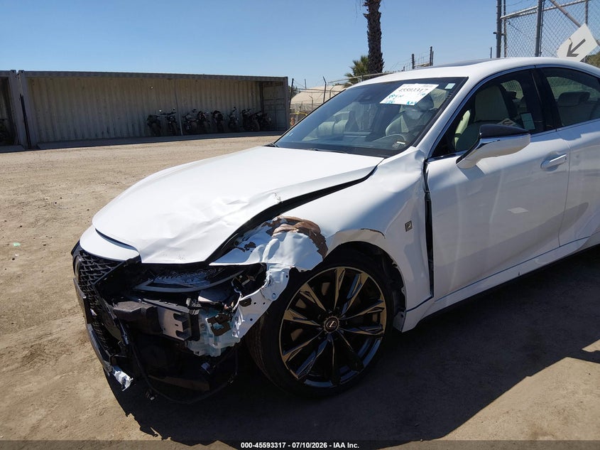 2023 Lexus Is VIN JTHGZ1B2XP5066284 IAAI salvage auction — FRONT END, Salvage (California), sold $17,200 on 2026-07-15 (photo 6)