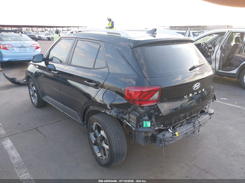 2021 Hyundai Venue VIN KMHRC8A35MU082095 IAAI salvage auction — REAR END, Salvage (Arizona), sold $3,550 on 2026-08-01 (photo 3)
