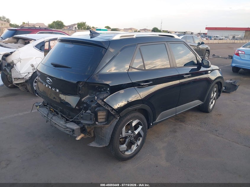 2021 Hyundai Venue VIN KMHRC8A35MU082095 IAAI salvage auction — REAR END, Salvage (Arizona), sold $3,550 on 2026-08-01 (photo 4)