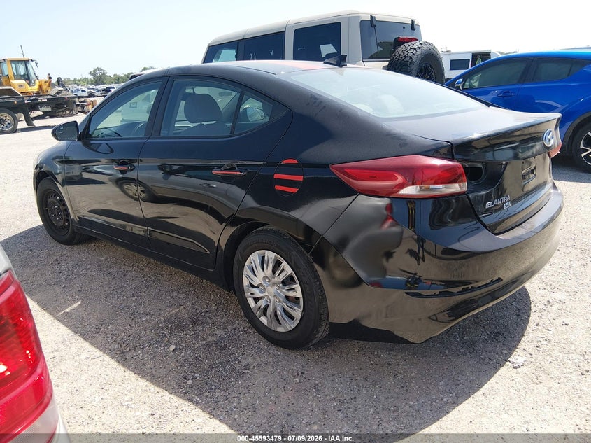 2017 Hyundai Elantra VIN KMHD74LF5HU161724 IAAI salvage auction — LEFT SIDE, Original (Texas), sold $650 on 2026-07-28 (photo 3)