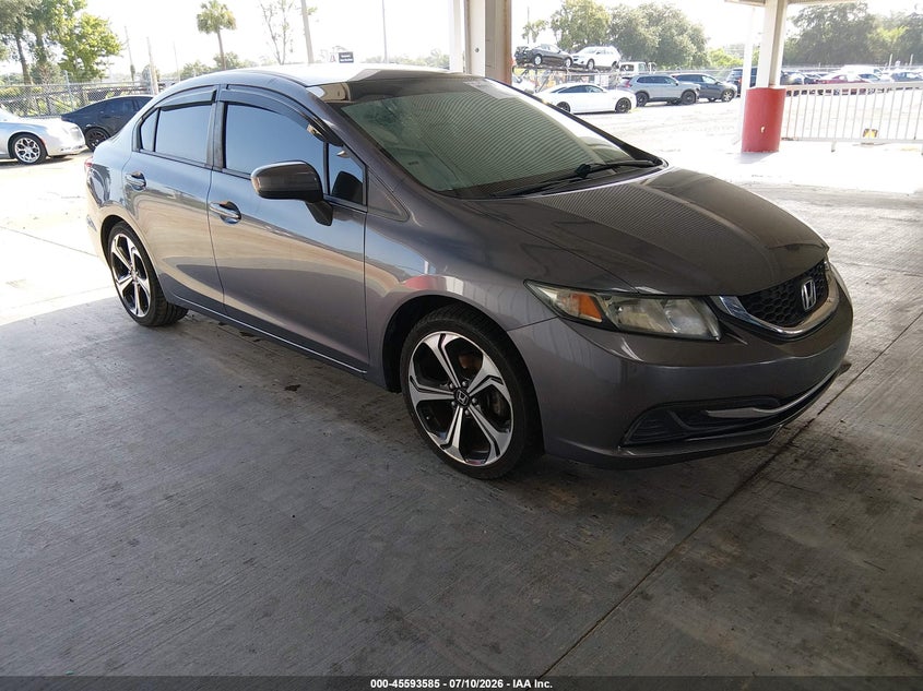 2015 Honda Civic VIN 19XFB2F53FE015319 IAAI salvage auction — FRESH WATER, Rebuildable (Florida), sold $1,975 on 2026-08-21 (photo 1)