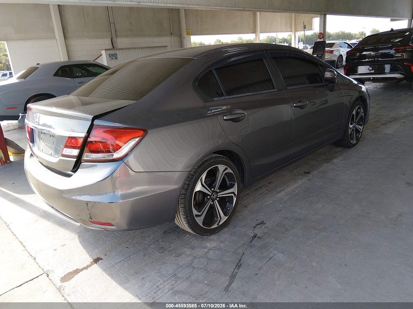 2015 Honda Civic VIN 19XFB2F53FE015319 IAAI salvage auction — FRESH WATER, Rebuildable (Florida), sold $1,975 on 2026-08-21 (photo 4)
