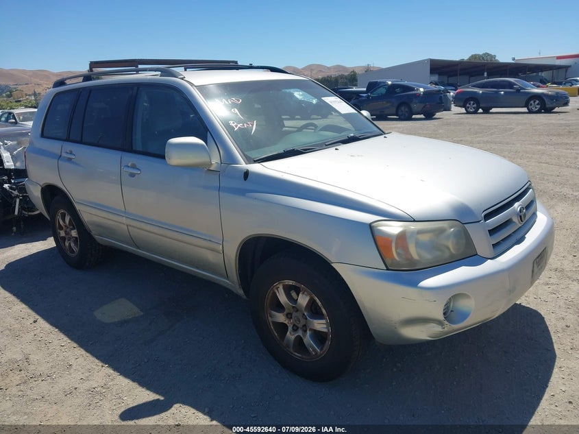 2005 Toyota Highlander VIN JTEGD21AX50121322 IAAI salvage auction — NORMAL WEAR, Clear - Dealer Only (California), sold $725 on 2026-07-30 (photo 1)