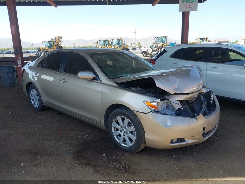 2007 Toyota Camry VIN JTNBE46K873088231 IAAI salvage auction — FRONT & REAR, Salvage (Arizona), sold $200 on 2026-07-28 (photo 1)