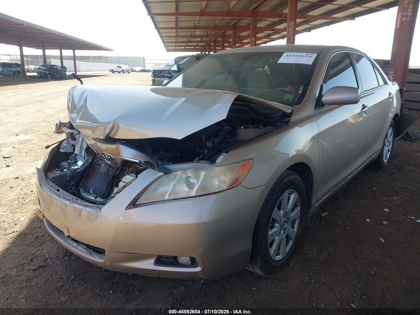 2007 Toyota Camry VIN JTNBE46K873088231 IAAI salvage auction — FRONT & REAR, Salvage (Arizona), sold $200 on 2026-07-28 (photo 2)