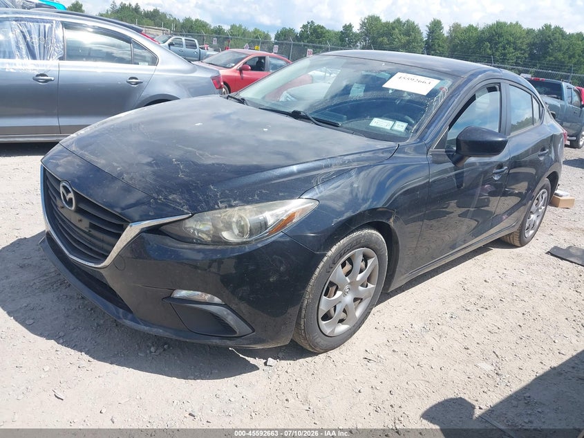 2014 Mazda 3 VIN JM1BM1U79E1122335 IAAI salvage auction — RIGHT FRONT, Wait Title, sold $850 on 2026-08-02 (photo 2)