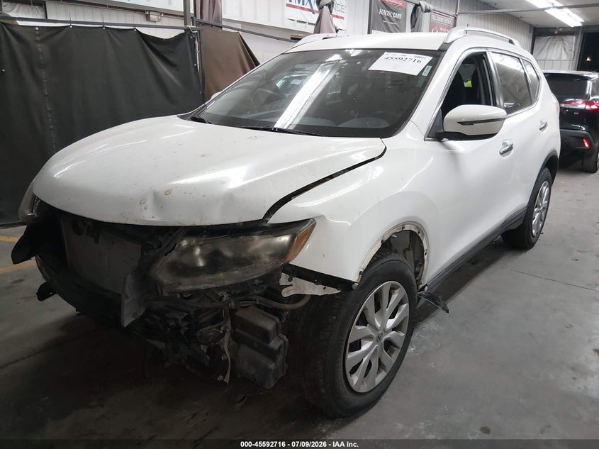 2016 Nissan Rogue VIN KNMAT2MT9GP606295 IAAI salvage auction — FRONT END, Salvage Title, sold $200 on 2026-07-28 (photo 2)