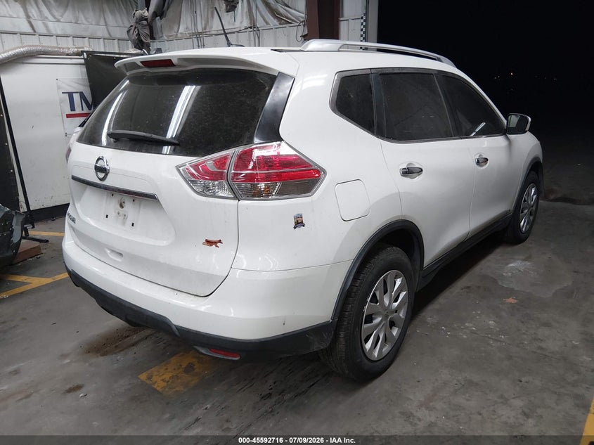 2016 Nissan Rogue VIN KNMAT2MT9GP606295 IAAI salvage auction — FRONT END, Salvage Title, sold $200 on 2026-07-28 (photo 4)