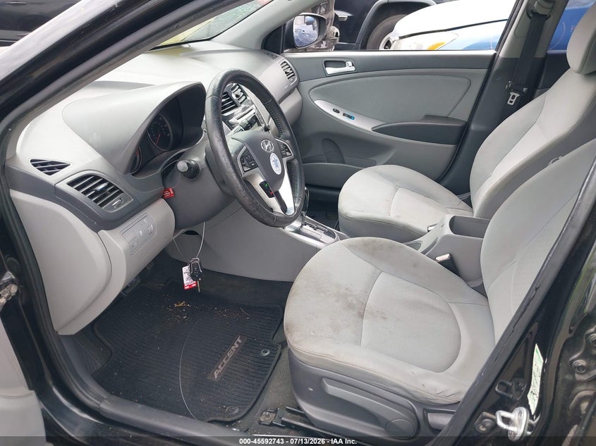 2012 Hyundai Accent VIN KMHCU5AE6CU030962 IAAI salvage auction — FRONT END, Salvage Certificate (California), sold $1,050 on 2026-07-22 (photo 5)