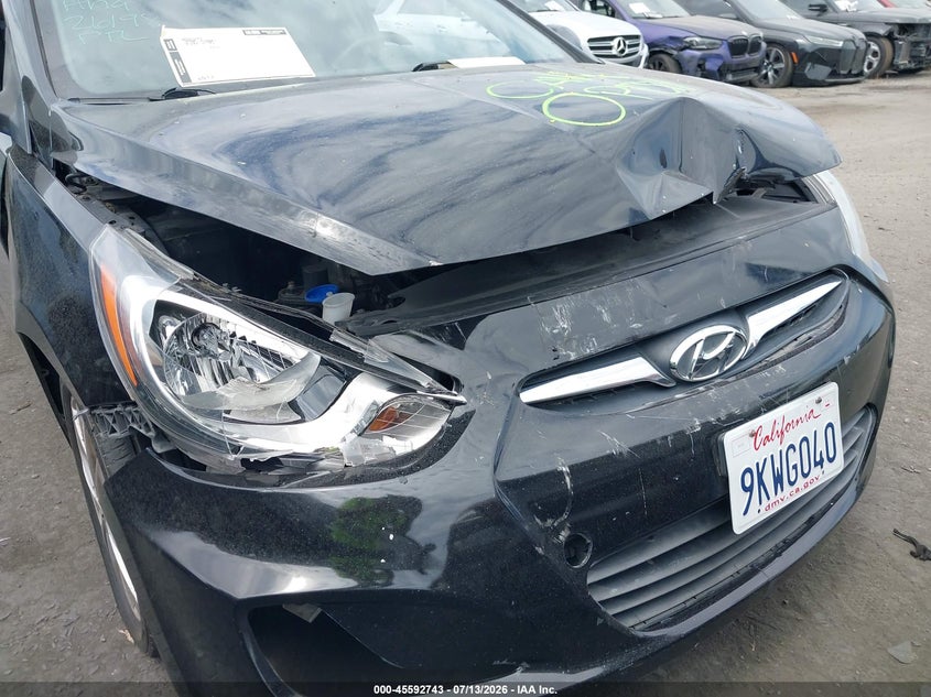 2012 Hyundai Accent VIN KMHCU5AE6CU030962 IAAI salvage auction — FRONT END, Salvage Certificate (California), sold $1,050 on 2026-07-22 (photo 6)