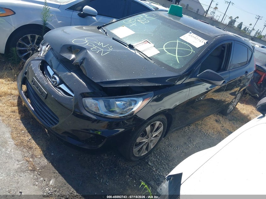 2012 Hyundai Accent VIN KMHCU5AE6CU030962 IAAI salvage auction — FRONT END, Salvage Certificate (California), sold $1,050 on 2026-07-22 (photo 2)
