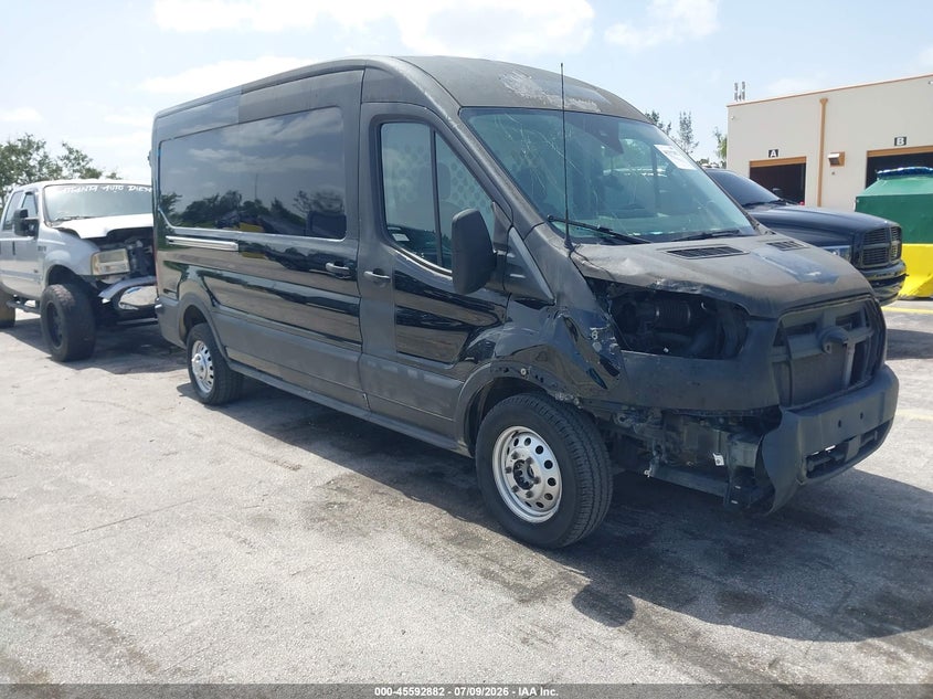 2023 Ford Transit-250 VIN 1FTBR1C86PKA37011 IAAI salvage auction — ALL OVER, Salvage Title (California), sold $8,150 on 2026-07-30 (photo 1)