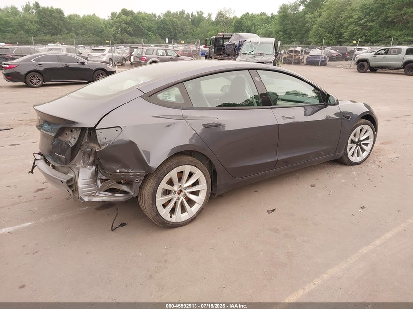 2023 Tesla Model 3 VIN 5YJ3E1EB7PF415861 IAAI salvage auction — REAR END, Salvage (Connecticut), sold $8,600 on 2026-07-26 (photo 4)