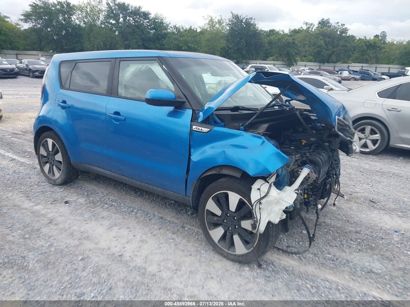 2016 Kia Soul VIN KNDJP3A54G7345674 IAAI salvage auction — FRONT END, Wait Title, sold $175 on 2026-08-02 (photo 1)