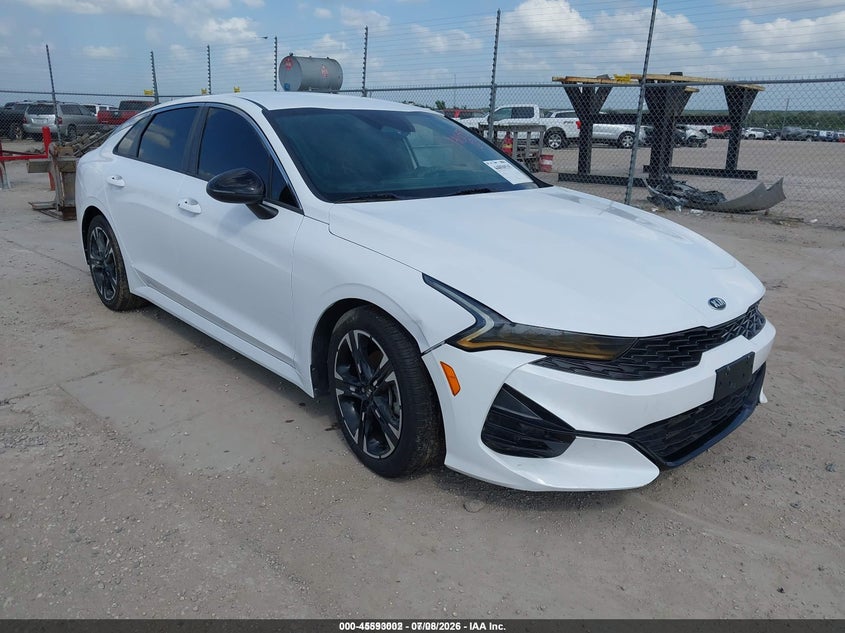 2021 Kia K5 VIN 5XXG64J20MG055945 IAAI salvage auction — WATER/FLOOD, Salvage (Texas), sold $3,525 on 2026-07-28 (photo 1)