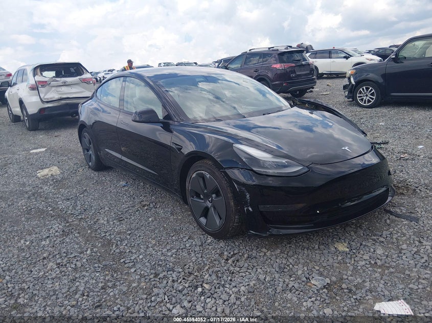 2021 Tesla Model 3 VIN 5YJ3E1EA8MF018758 IAAI salvage auction — LEFT FRONT, Salvage Title, sold $5,500 on 2026-07-31 (photo 1)