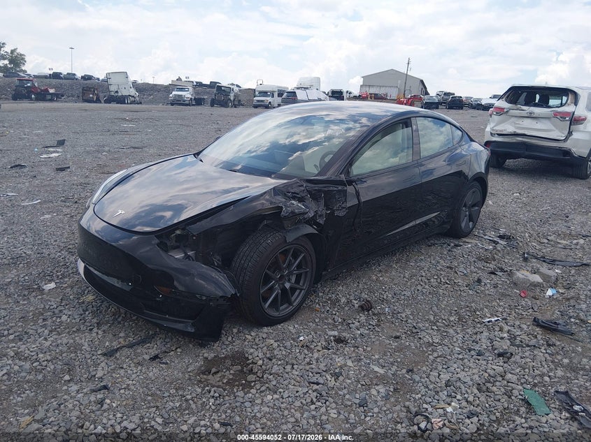 2021 Tesla Model 3 VIN 5YJ3E1EA8MF018758 IAAI salvage auction — LEFT FRONT, Salvage Title, sold $5,500 on 2026-07-31 (photo 2)