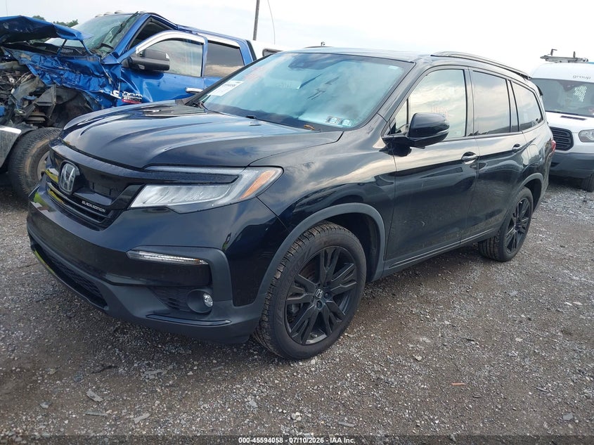 2022 Honda Pilot VIN 5FNYF6H72NB047870 IAAI salvage auction — REAR END, Wait Title, sold $9,500 on 2026-08-18 (photo 2)
