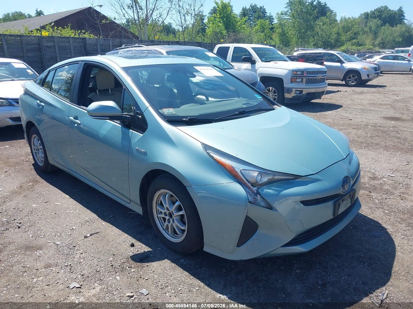 2016 Toyota Prius VIN JTDKARFU0G3020858 IAAI salvage auction — NORMAL WEAR, Clear (Massachusetts), sold $7,700 on 2026-07-17 (photo 1)