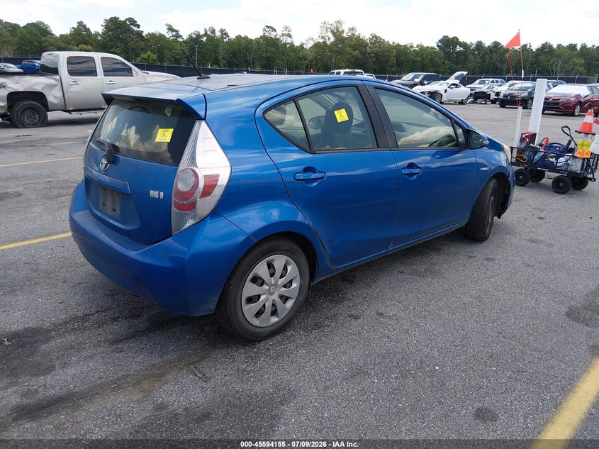 2014 Toyota Prius c VIN JTDKDTB34E1083844 IAAI salvage auction — NORMAL WEAR, Clear (South Carolina), sold $275 on 2026-07-29 (photo 4)