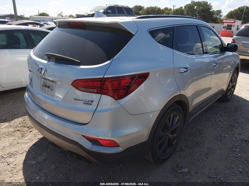 2017 Hyundai Santa fe VIN 5XYZW4LA6HG463882 IAAI salvage auction — NORMAL WEAR, Salvage Title, sold $5,025 on 2026-07-14 (photo 4)