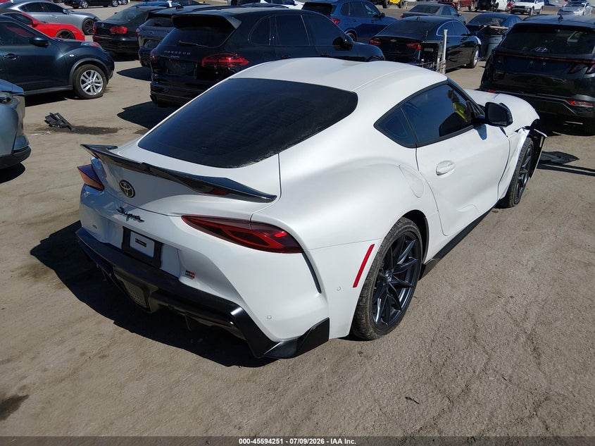 2026 Toyota Supra VIN WZ1DB0G01TW072748 IAAI salvage auction — RIGHT FRONT, Salvage (California), sold $21,150 on 2026-07-22 (photo 4)