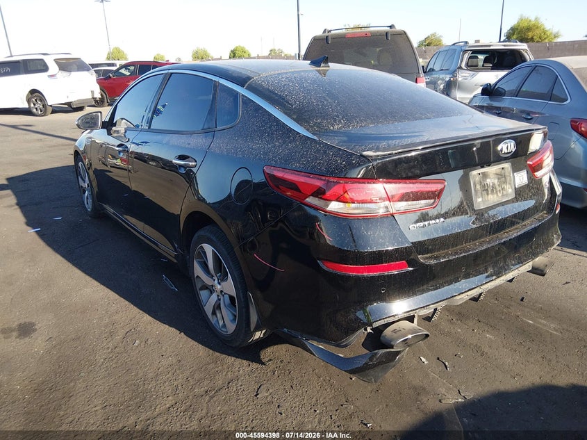 2019 Kia Optima VIN 5XXGT4L31KG330248 IAAI salvage auction — RIGHT FRONT, Salvage Certificate (California), sold $1,950 on 2026-07-31 (photo 3)