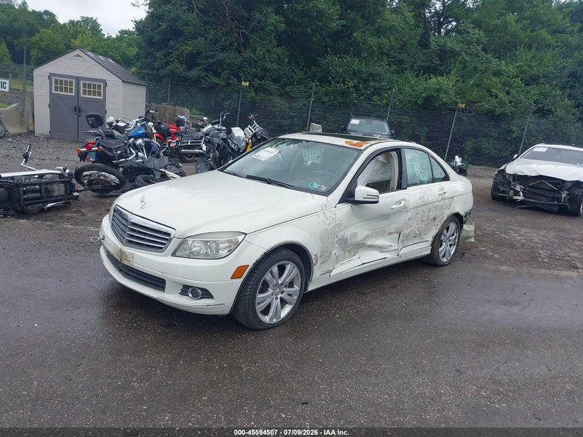 2010 Mercedes-benz C class VIN WDDGF8BB9AF458263 IAAI salvage auction — REAR END, Salvage (Pennsylvania), sold $400 on 2026-07-24 (photo 2)
