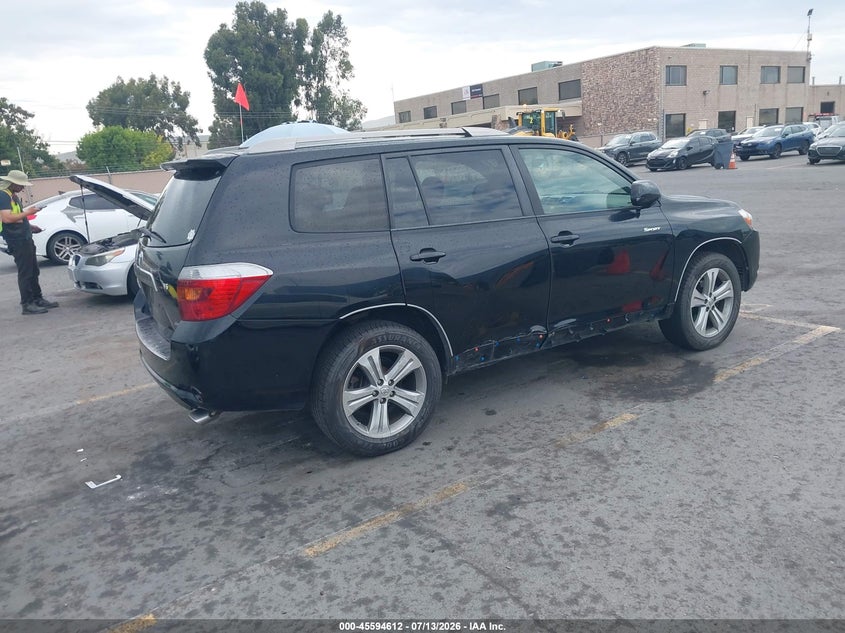 2008 Toyota Highlander VIN JTEES43A682049971 IAAI salvage auction — RIGHT SIDE, Salvage (California), sold $900 on 2026-07-29 (photo 4)