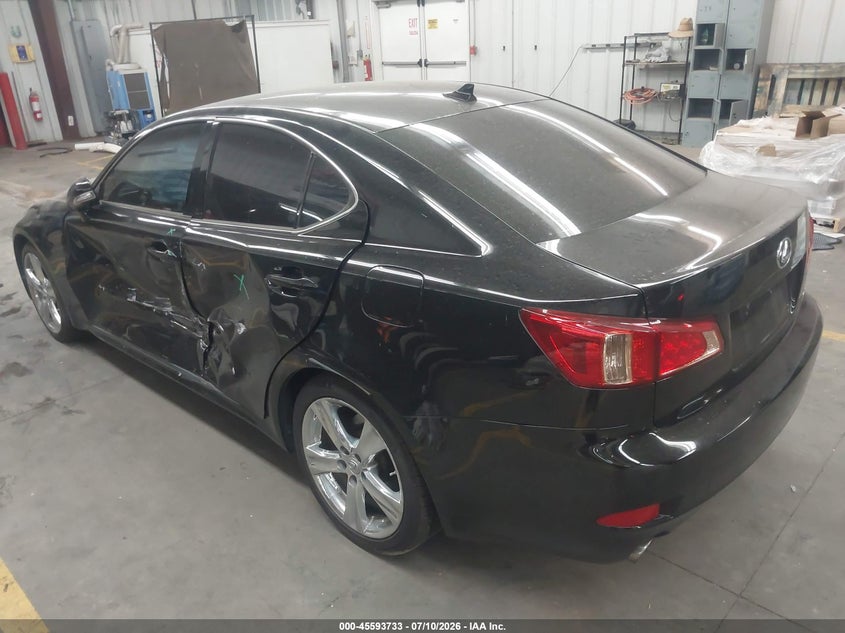 2013 Lexus Is VIN JTHBF5C25D5188006 IAAI salvage auction — LEFT SIDE, Salvage Title, sold $2,800 on 2026-08-02 (photo 3)