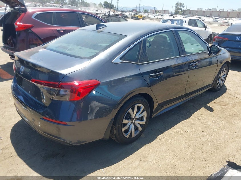 2023 Honda Civic VIN 2HGFE2F24PH562846 IAAI salvage auction — FRONT END, Salvage Title, sold $7,800 on 2026-08-22 (photo 4)