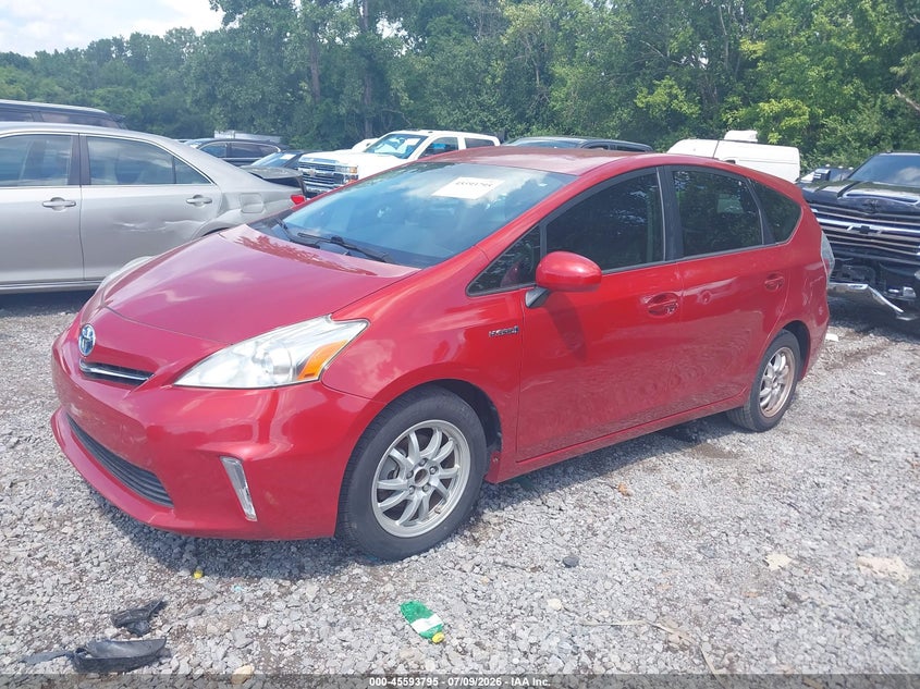 2014 Toyota Prius v VIN JTDZN3EU9EJ002384 IAAI salvage auction — NORMAL WEAR, Clear (Tennessee), sold $3,300 on 2026-07-16 (photo 2)
