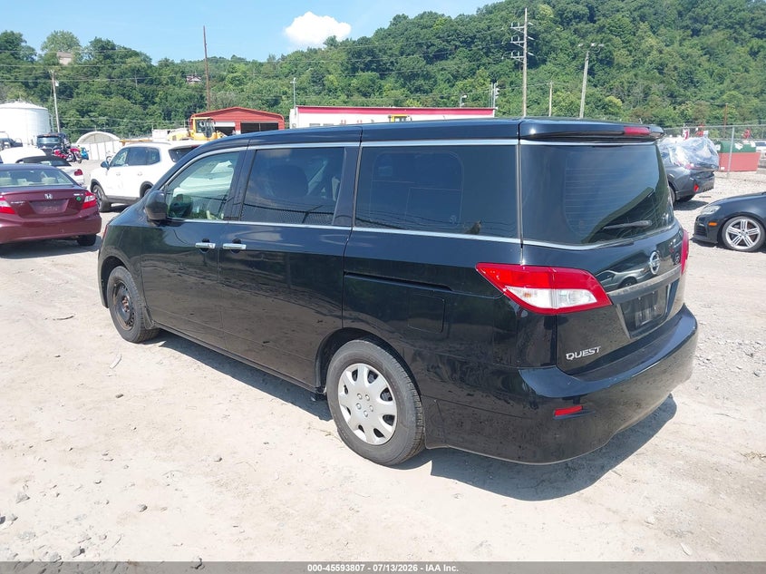 2013 Nissan Quest VIN JN8AE2KP8D9070587 IAAI salvage auction — NORMAL WEAR, Clear (Pennsylvania), sold $400 on 2026-07-28 (photo 3)