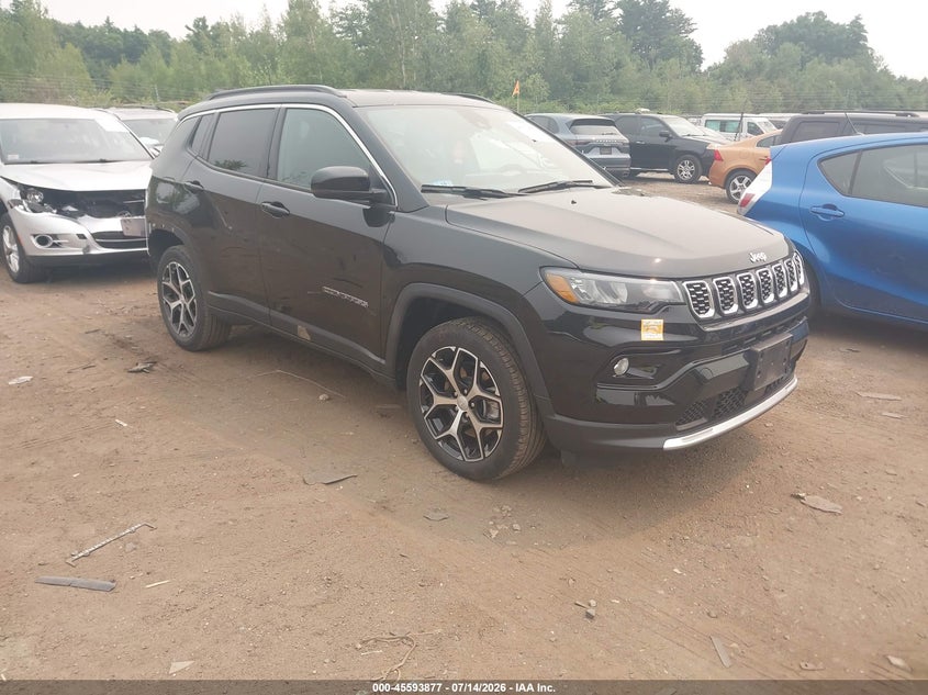 2024 Jeep Compass VIN 3C4NJDCN3RT162867 IAAI salvage auction — REAR END, Salvage Title, sold $6,200 on 2026-07-29 (photo 1)