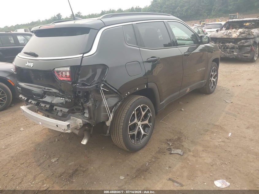 2024 Jeep Compass VIN 3C4NJDCN3RT162867 IAAI salvage auction — REAR END, Salvage Title, sold $6,200 on 2026-07-29 (photo 4)