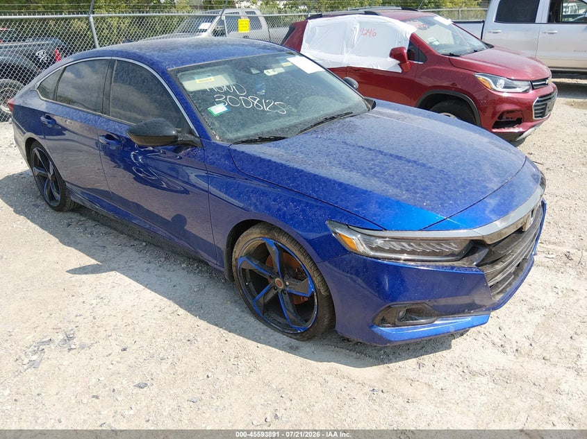2021 Honda Accord VIN 1HGCV1F44MA046673 IAAI salvage auction — THEFT, Salvage (Illinois), sold $8,000 on 2026-08-22 (photo 1)