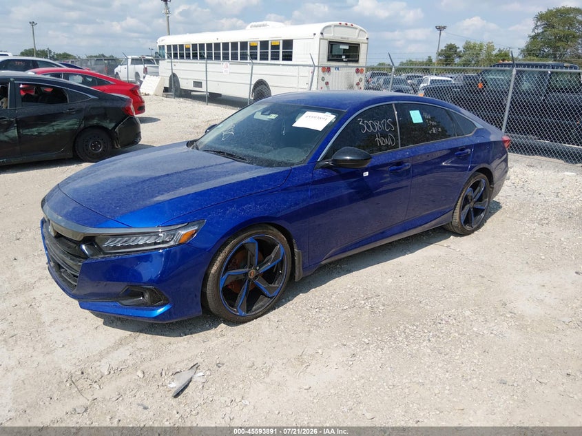 2021 Honda Accord VIN 1HGCV1F44MA046673 IAAI salvage auction — THEFT, Salvage (Illinois), sold $8,000 on 2026-08-22 (photo 2)