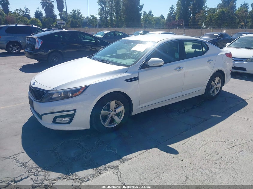 2015 Kia Optima VIN KNAGM4A72F5532932 IAAI salvage auction — NORMAL WEAR, Salvage Title, sold $1,575 on 2026-07-20 (photo 2)